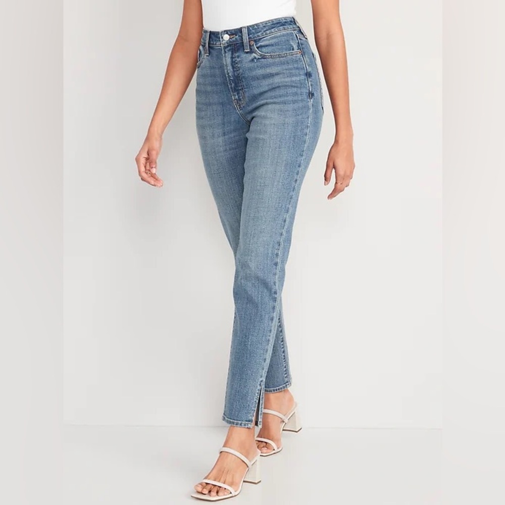 NWT Women’s High Rise OG Straight Side Slit Ankle Jeans